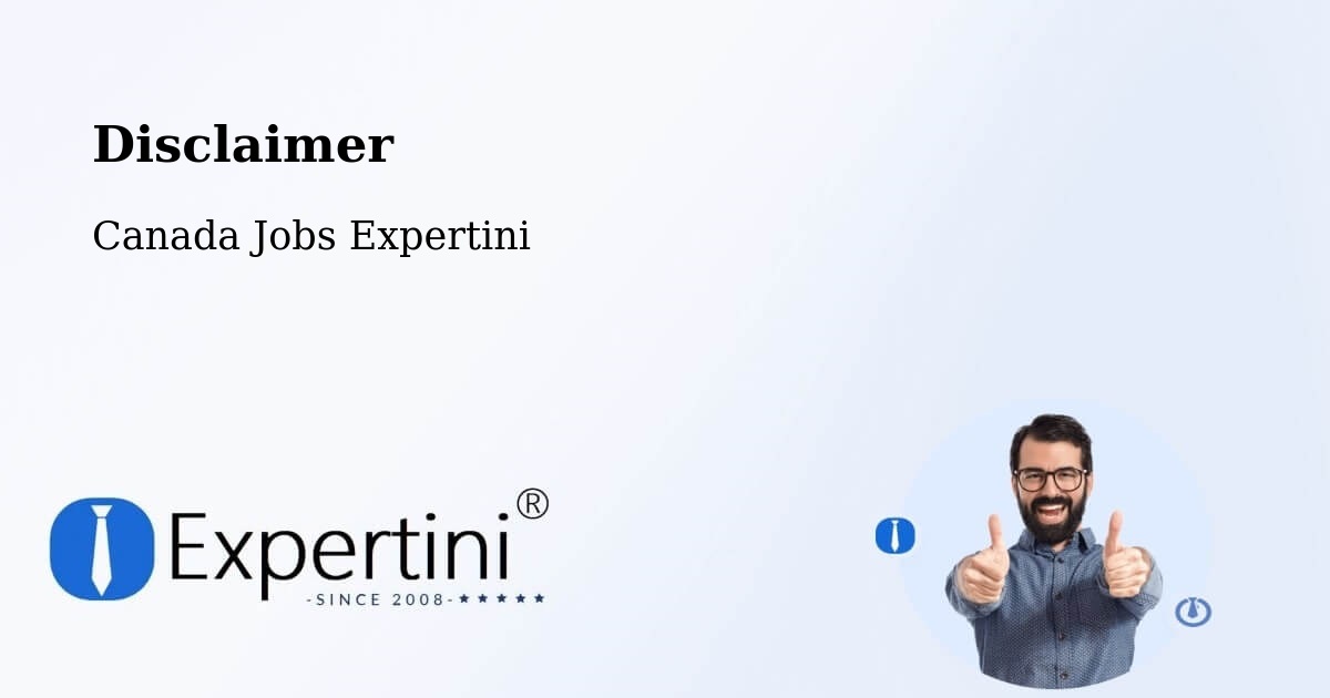 Disclaimer – Quinte West - Canada Jobs Expertini